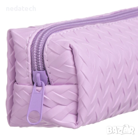 Училищен несесер, Лилав, 20.5x5x6см., снимка 2 - Ученически пособия, канцеларски материали - 51613658