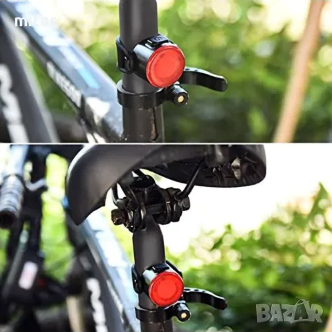 Комплект LED светлини за велосипед, Водоустойчиви, Кръгли, USB, ZH-068, снимка 7 - Аксесоари за велосипеди - 49795819