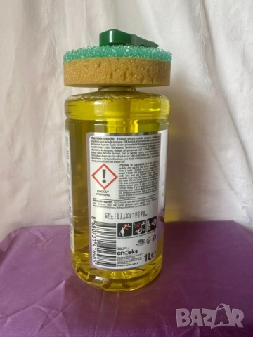 Doa препарат за миене на съдове с помпа и гъба с аромат на лимон 1000 мл., снимка 2 - Препарати за почистване - 54115189