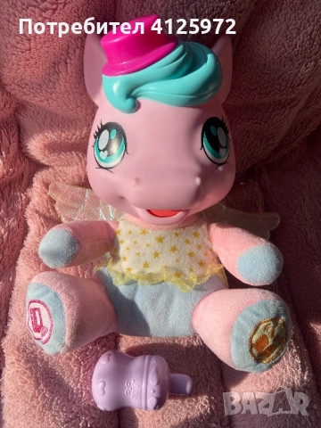 Интерактивно пони Кони, детска играчка с приказки, песнички, свети когато издава звук