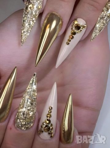 👑 💗Комплект Разкошни Press-on Изкуствени Нокти 24 броя 💋 КОД : nail1029💗 👑 💋 ➡️ 😱Уникалниииии, снимка 1 - Продукти за маникюр - 45673322