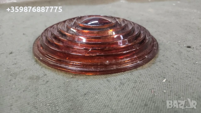 Стъкло железопътен светофар семафор руски руско руска влак локомотив , снимка 6 - Антикварни и старинни предмети - 50635183