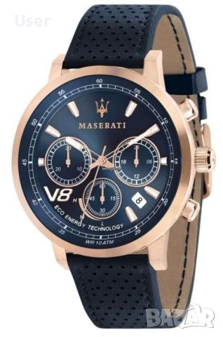 Masserati GT 44mm CHR Blue Dial ST Solar Charging часовник , снимка 1 - Мъжки - 46795467