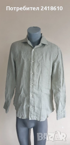 Boggi Milano Len/ Лен Regular Fit Mens Size M ОРИГИНАЛ! Мъжка Ленена Риза.