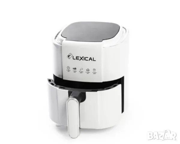 Фритюрник с горещ въздух Lexical Airfryer LAF-3011-1/2 1200W 3.5L бял/черен, снимка 4 - Фритюрници - 47231422