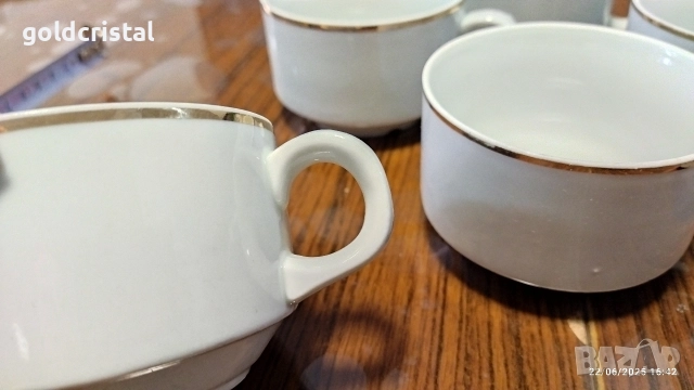 Стар български порцелан чаени чаши, снимка 3 - Антикварни и старинни предмети - 52935843