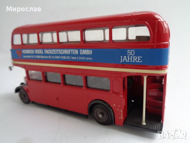 1:50 SOLIDO 1/50 Double Decker ДВУЕТАЖЕН АВТОБУС КОЛИЧКА МОДЕЛ, снимка 6 - Колекции - 45570112