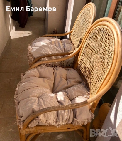 Ратанови столове - 2 бр. , снимка 6 - Градински мебели, декорация  - 53733741