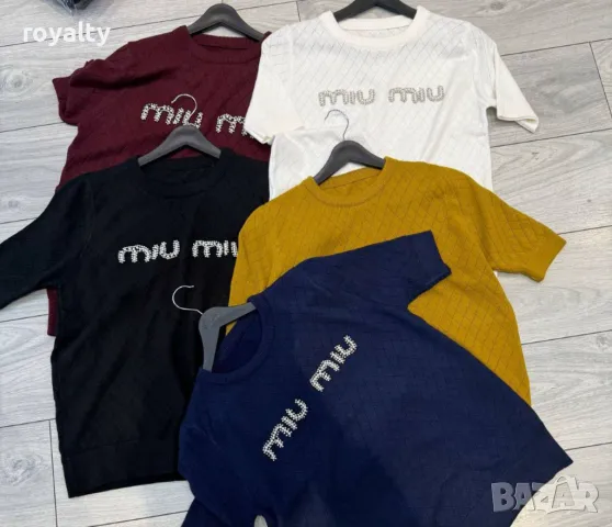 Miu Miu дамски тениски Различни цветове , снимка 4 - Тениски - 49698270