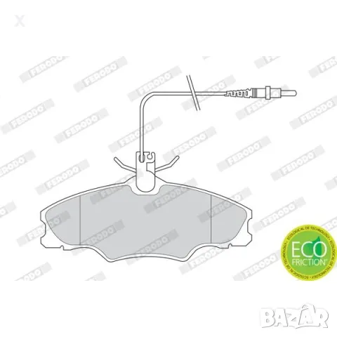 FERODO FSL1062 НАКЛАДКИ ПРЕДНИ PEUGEOT 406 / 1995-2004 / OE 425268 OE 4251.31 OE 21724, снимка 1 - Части - 28237087