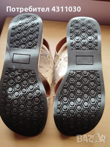 Дамски сандали змийски принт естествена кожа 41 номер, снимка 8 - Сандали - 53807886