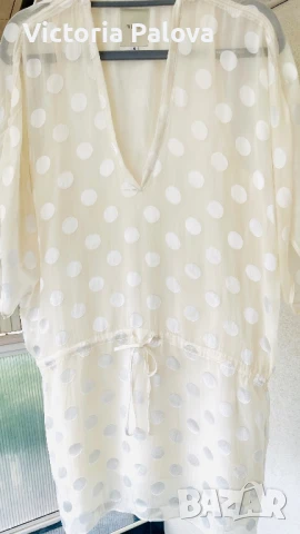 Дизайнерска туника/блуза лукс 100% коприна  MASON  USA, снимка 3 - Туники - 50507330