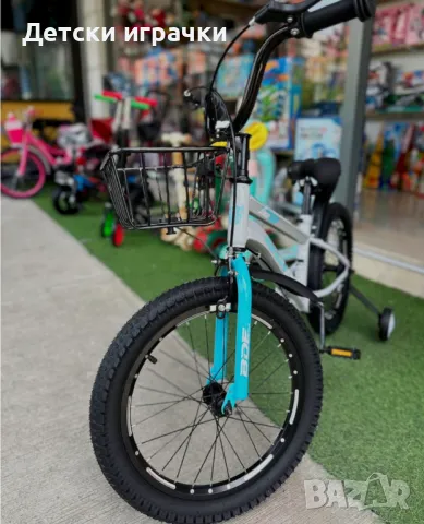 Велосипед BDF 16" с дискови спирачки, кош, помощни колела, за деца , снимка 2 - Велосипеди - 50081204