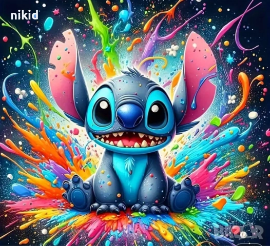 Стич stitch боички детски 5D гоблен диамантен картина мозайка за направа по схема с камъчета