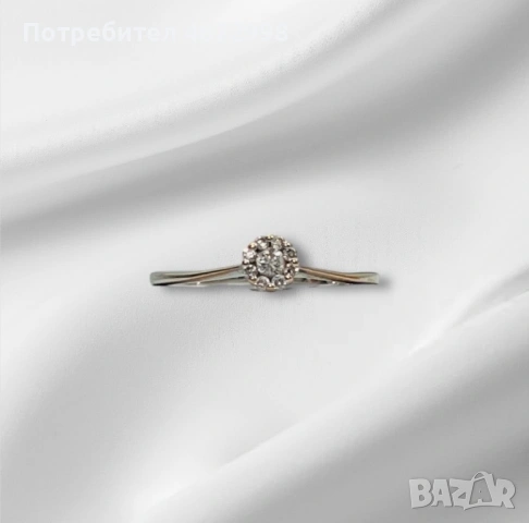 Златен годежен пръстен 18к, снимка 3 - Пръстени - 53253964