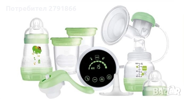 MAM 2-в-1 Електрическа и механична помпа за кърма, стартов комплект за новородено НОВ, снимка 5 - Помпи за кърма - 51800508