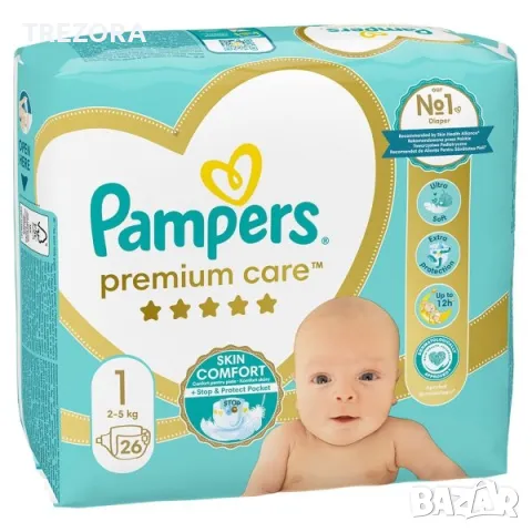 Pampers Premium Care 1- 156 бр., снимка 1 - Пелени, памперси - 49088335