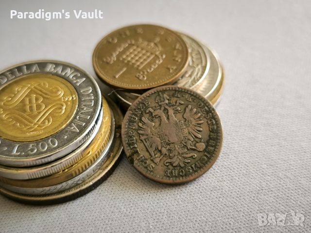 Монета - Австро-Унгария - 1 кройцер | 1861г.; серия А, снимка 2 - Нумизматика и бонистика - 45482855