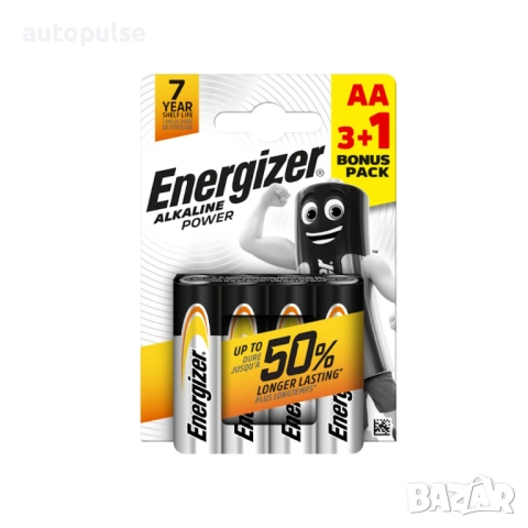 Батерии Energizer Alkaline Power AA 3+1 бр.