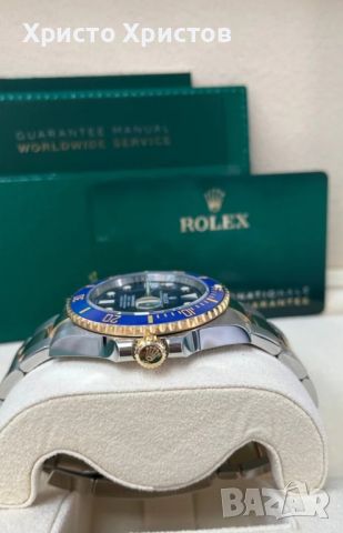 Мъжки луксозен часовник Rolex Submariner Blue Dial Ceramic Bezel 126613LB           , снимка 5 - Мъжки - 41831097