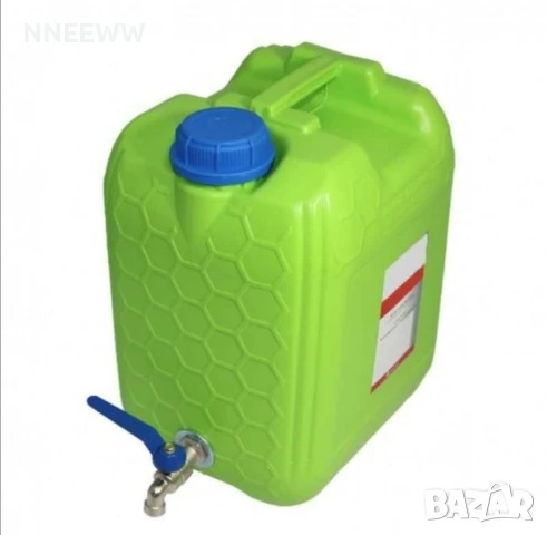 Туба за вода с метално кранче 20л - зелена