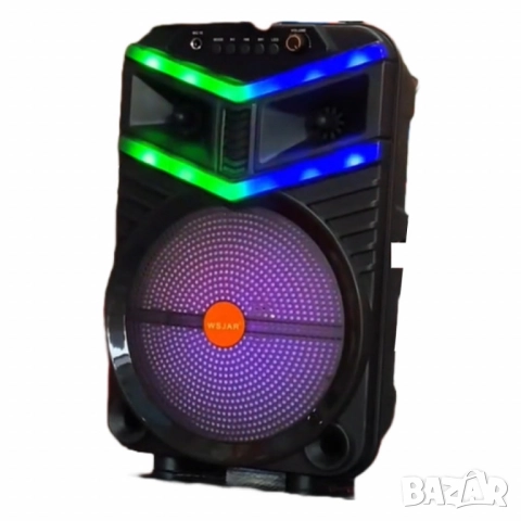 Преносима безжична тонколона с мощен звук и LED ефекти WSJAR E8131W