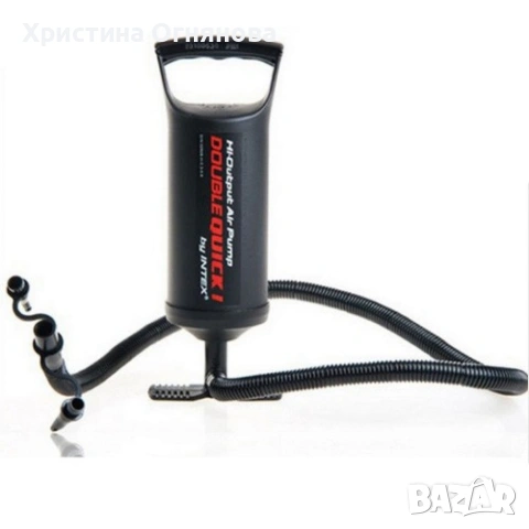 Ръчна помпа за надуване INTEX 68612 с вентилационен маркуч и 3 броя накрайници