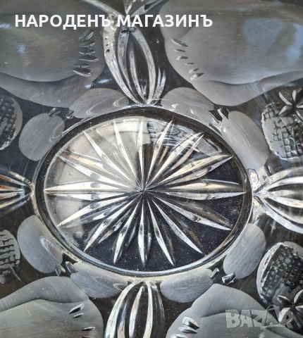 T.G. Hawkes & Co. New York Голяма кристална фруктиера кошница с дръжка за плодове бонбониера кристал, снимка 16 - Други ценни предмети - 53816129