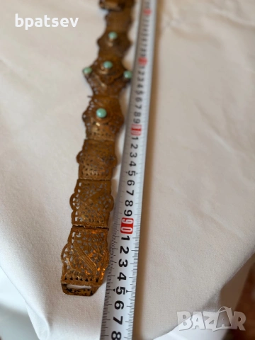 стар възрожденски колан,Сачан,Позлата, снимка 4 - Антикварни и старинни предмети - 54100505