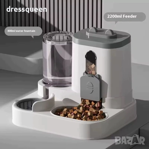 4601 „Двоен автоматичен диспенсър за храна и вода – подходящ за котки и малки кучета“, снимка 7 - За кучета - 53638446