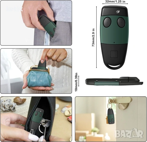 Дистанционно управление за гаражна врата,Cardin 2-канално,2 броя, снимка 4 - Друга електроника - 53912518