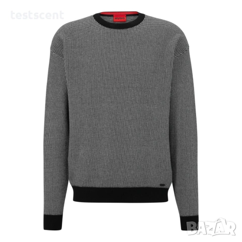 €160 Мъжки пуловер с дълъг ръкав Men's Hugo Boss Scol Sweater в черно Размер L, снимка 5 - Пуловери - 54020420