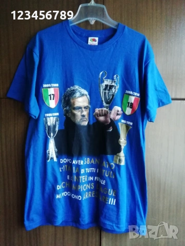 Inter Milan Treble 2009/2010 Mourinho шампионска тениска Интер Милан Моуриньо требъл
