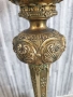 46см-3кг стар френски църковен бронзов свещник с фигури-гаргойли, снимка 3