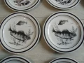 № 8071 комплект 9 броя стари порцеланови чинии - COLDITZ  - илистрюцация - риби - печат / маркировка, снимка 3