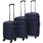 vidaXL Комплект твърди куфари от три части син 45,5/55/66 см（SKU:91144