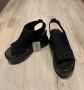 Спортни летни черни сандали от плат на платформа НОВИ, снимка 8