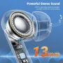 Aoslen Безжични слушалки, Bluetooth 5.3 IPX7 водоустойчиви черни, снимка 5