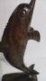 Винтидж дървена статуетка фигура на делфин, снимка 2