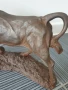 чугунена статуетка 31см-5кг/голяма стара скулптура/метална желязна фигура на бик, снимка 9