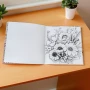 6008 Луксозна книжка за оцветяване Flora Coloring Book, твърди корици, 21 илюстрации, снимка 2