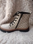Дамски боти от естествена кожа,с цип и ластични връзки,код 66/135, снимка 9