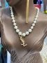 колие с перли и стоманена висулка ysl saint laurent Gucci chanel prada, снимка 10