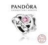 Сребърен талисман с цирконий за гривни Пандора Love , снимка 1