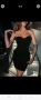 Черна кадифена рокля с ръкавици, снимка 1 - Рокли - 45886888