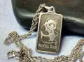 PANDA BAR Liberty Mint 1/4 oz. 999 Silver СРЕБЪРЕН ПЕНДАНТ СРЕБРО 999 със СРЕБЪРНА 925 ВЕРИЖКА 45669, снимка 11