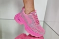 Nike Дамски Розови Маратонки С Кристали 👟Дамски Спортни Обувки Розов Цвят С Камъни Найк Код P1331, снимка 4