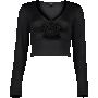 Дамски Топ С Панделка Официална Блуза с дълги ръкави размер М Л ХЛ, снимка 1 - Корсети, бюстиета, топове - 43527202