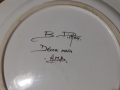 Колекционерска чиния плато порцелан подпис маркировка, снимка 6