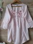 Розова блуза памучна материя с бродерии , снимка 5